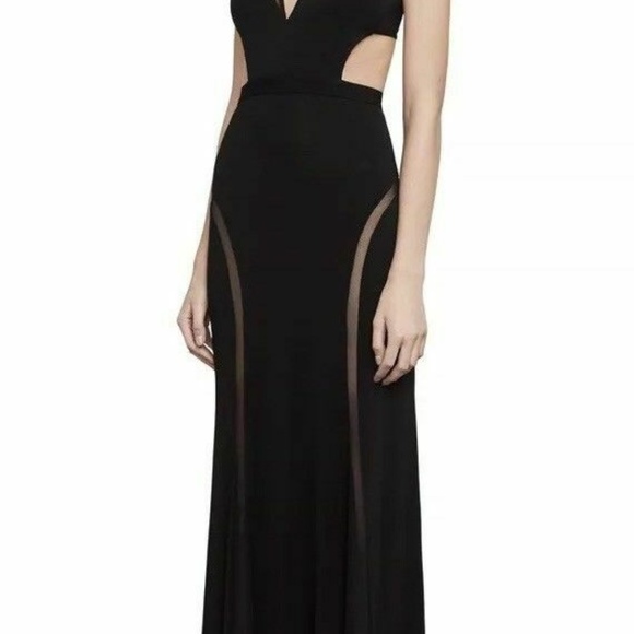 NWT NEW BCBG MAX AZRIA $338 BLACK ADELE OPEN BACK - Picture 4 of 11